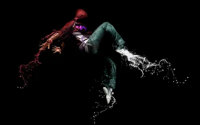 Dancer Made of Coloured Water HD Wallpaper