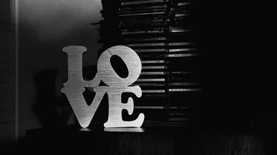 Love Letters in Black and White HD Wallpaper