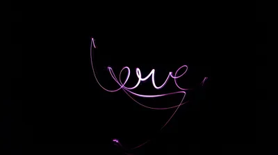 Love Written in Light Painting HD Wallpaper