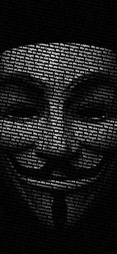 Anonymous Mask Black iPhone Wallpapers