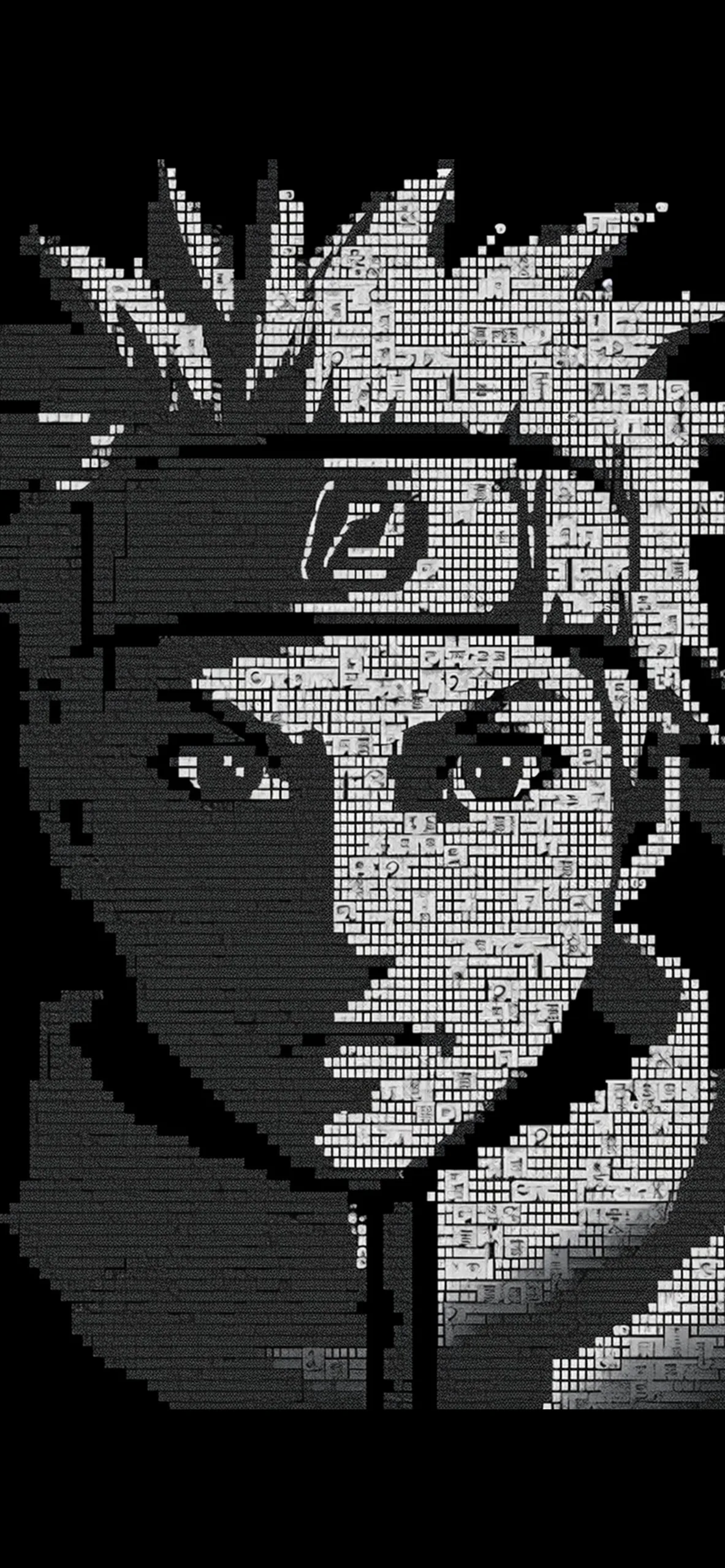 Naruto ASCII Black Wallpapers Cool Naruto Wallpaper for iPhone