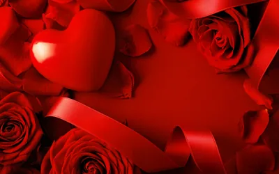 Wallpaper Love Wood Red