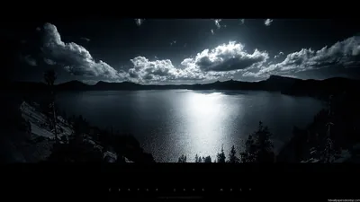 Moonlight Over a Mountain Lake HD Wallpaper