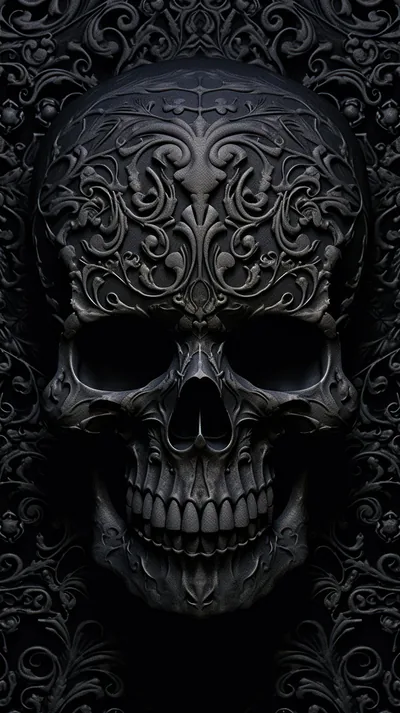 Black Skull 2k Wallpaper
