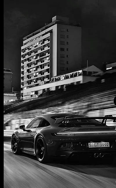 Carros preto e branco