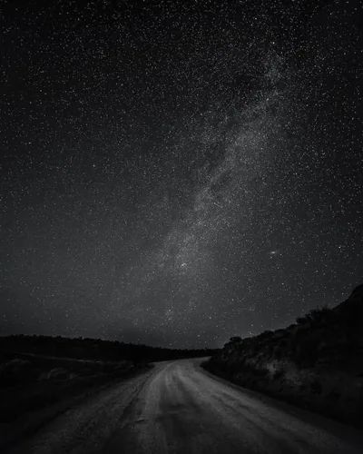 Dirt Road Under the Milky Way HD Phone Wallpaper