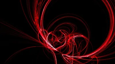 Swirling Red Light Trails on Black HD Wallpaper