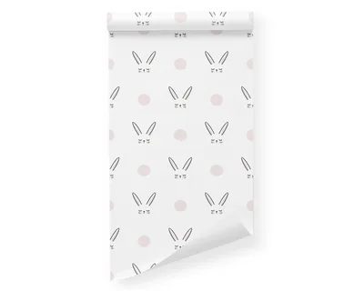Sweet Bunny Peel And Stick Removable Wallpaper
