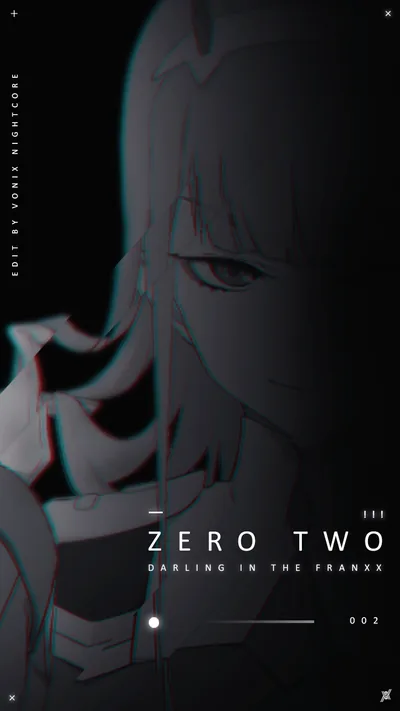 Zero Two Fading into Black HD Phone Wallpaper