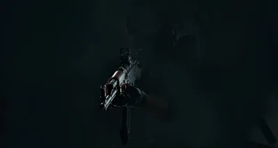 Lone Figure in Near Total Darkness HD Wallpaper