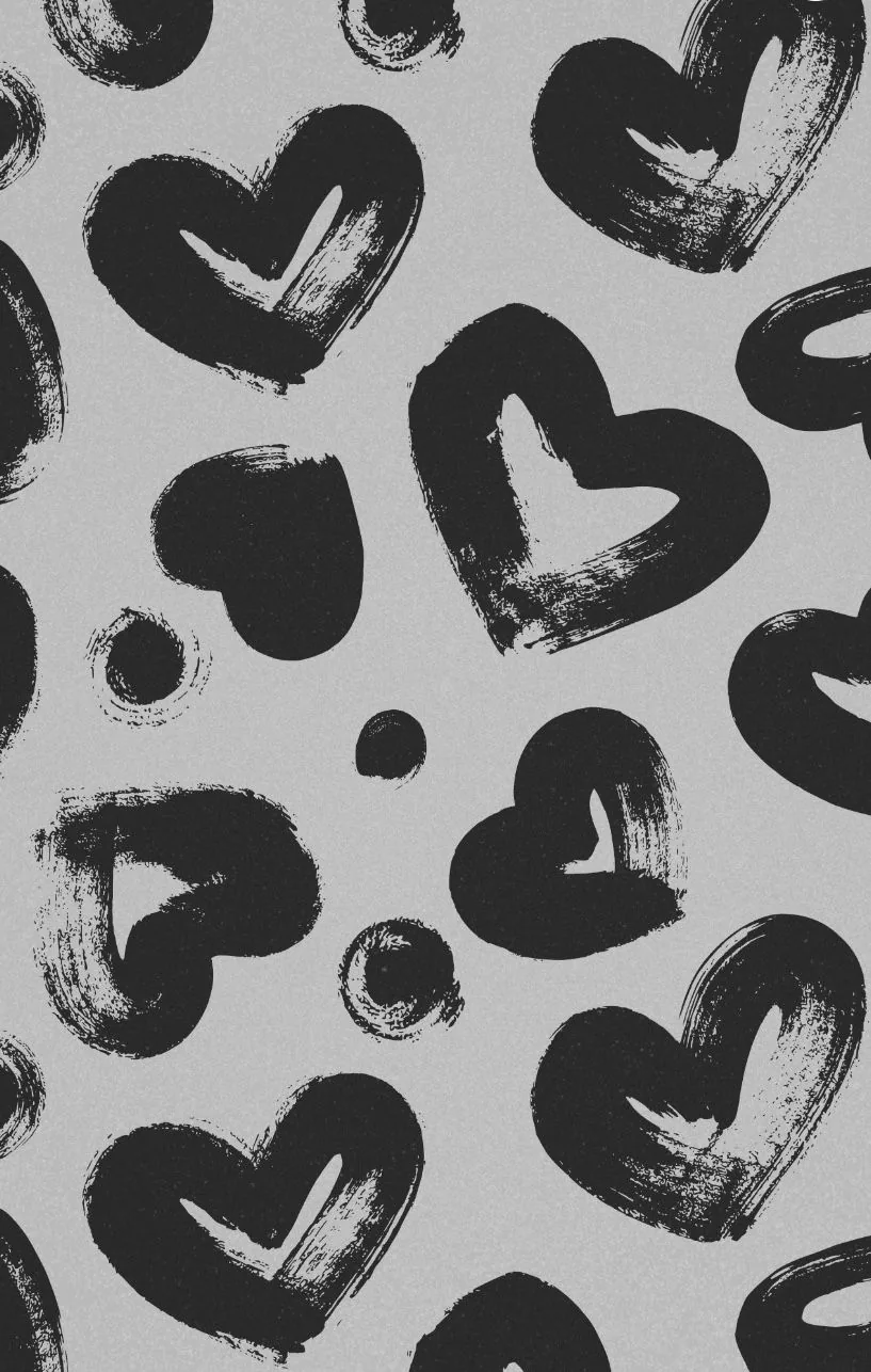 Black and White Hearts Wallpaper
