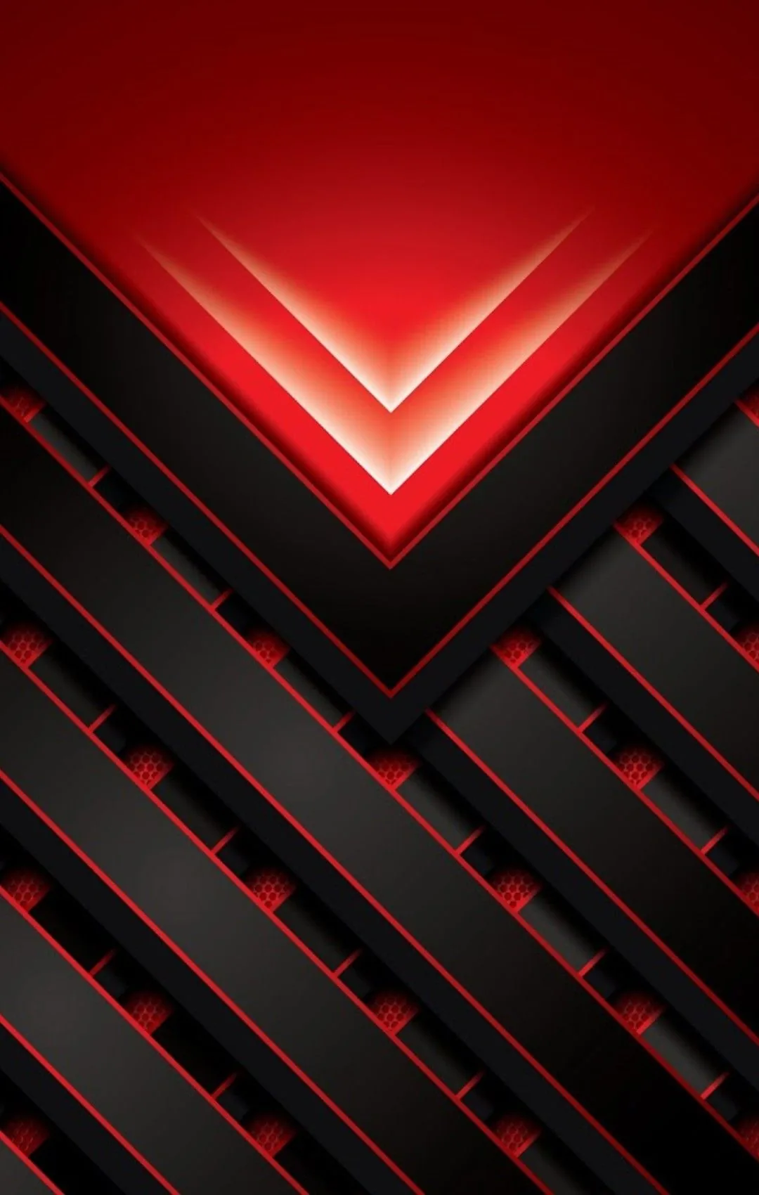 Geometric Patterns In Red Black