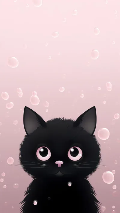 Black Cats Cartoon Wallpaper