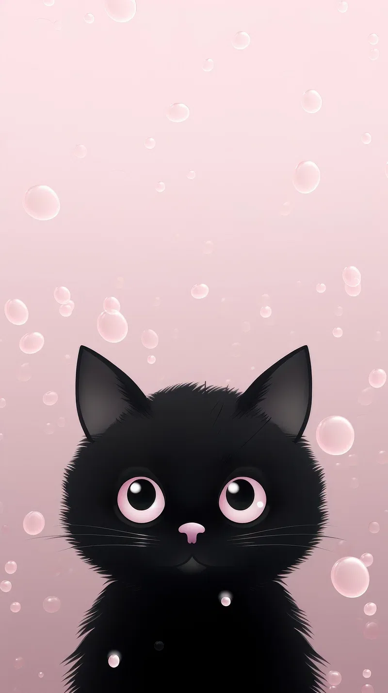 Black Cats Cartoon Wallpaper