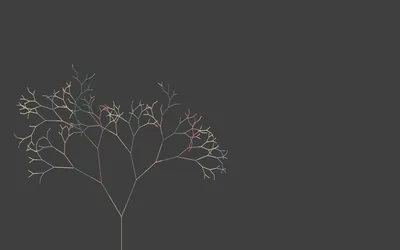 Bare Tree Sketch on Dark Grey HD Wallpaper