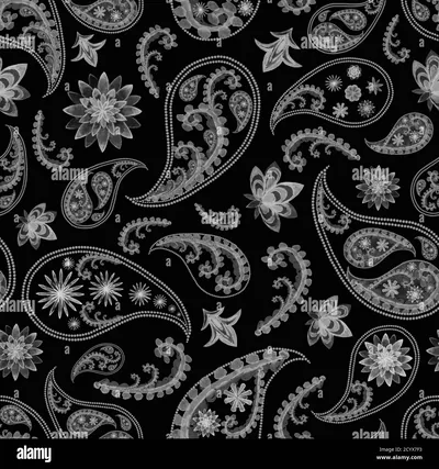 Black And White Paisley Desktop Background