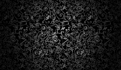 Filigree Pattern Fading into Black HD Wallpaper