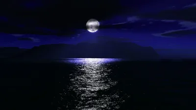 Black And Blue Wallpaper Moon