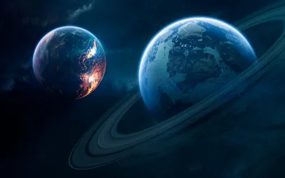 Blue Planets Wallpaper
