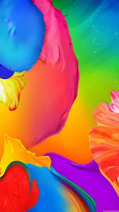 Thick Paint Splashes on Green HD Phone Wallpaper