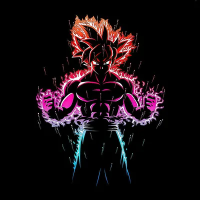 Sparking Energy Silhouette on Black HD Wallpaper