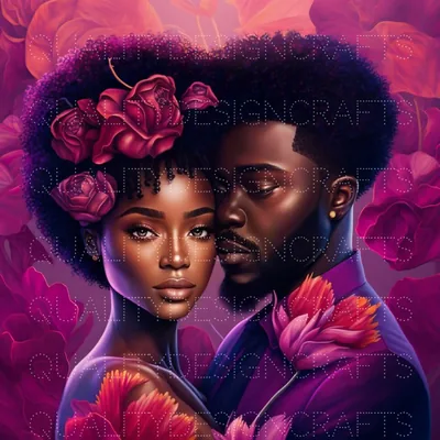 Couple Surrounded by Deep Pink Roses HD Wallpaper