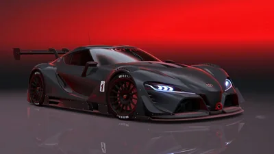 Toyota Race Concept on a Red Backdrop HD Wallpaper