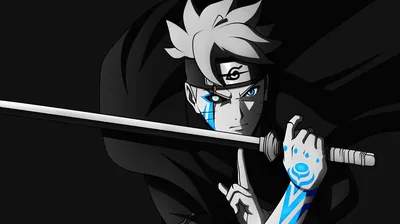 Anime Boy with a Glowing Blue Eye HD Wallpaper