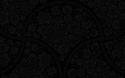 Ornate Floral Damask in Near Black HD Wallpaper