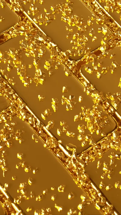 Gold Bricks with Scattered Flakes HD Phone Wallpaper