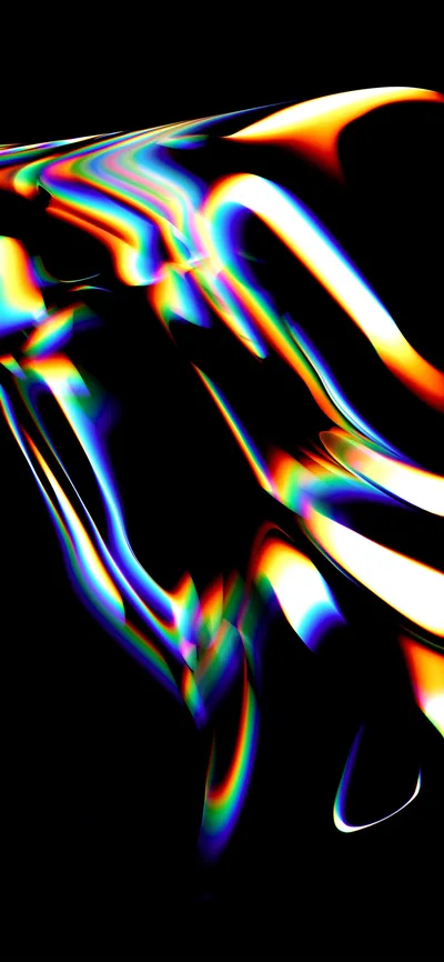 Rainbow Art Dark Pattern Background iPhone Wallpaper