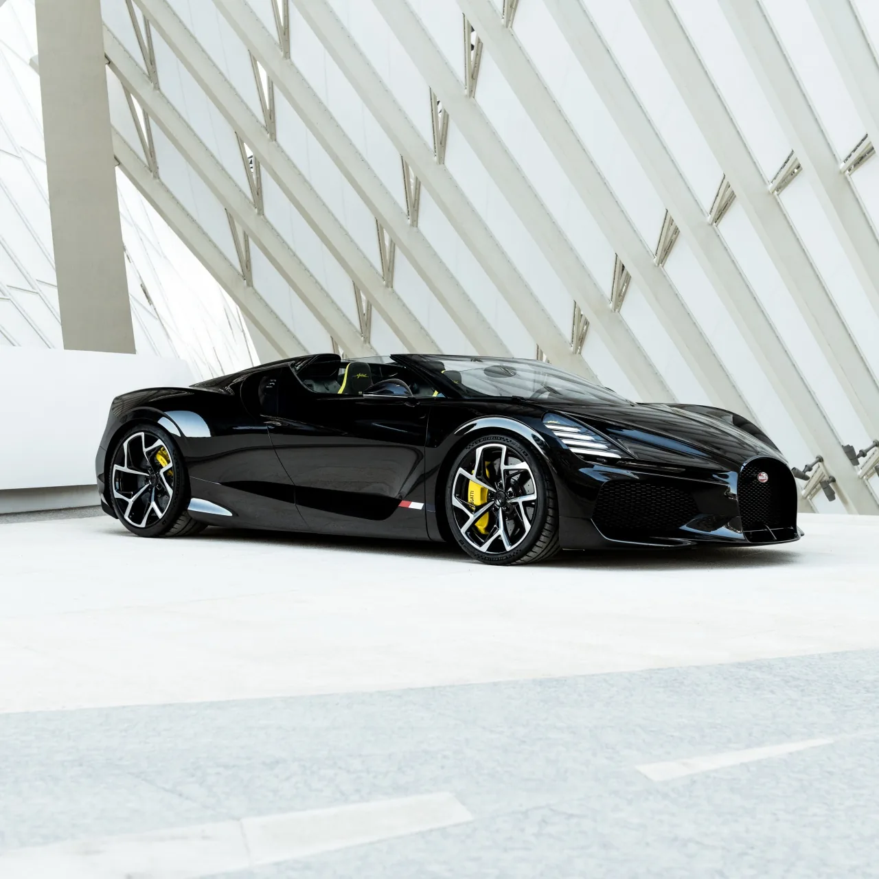 Bugatti W16 Mistral Wallpaper 4K, Sports cars, Black cars