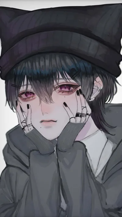 A Dark Anime Boy is Lost in a World of Solitude