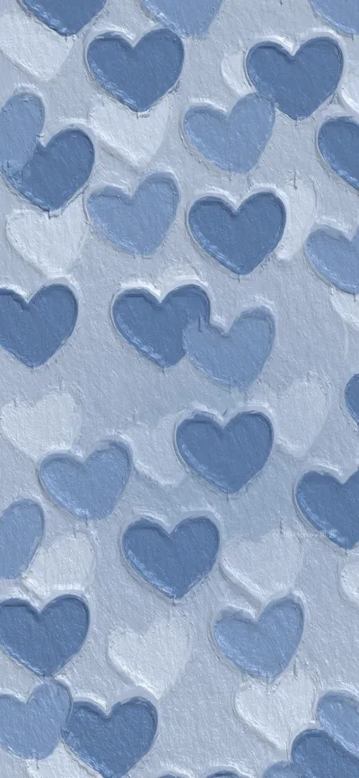 Blue Heart Wallpaper for a Charming Accent Wall