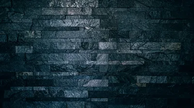 Stacked Slate Wall in Cold Blue HD Wallpaper