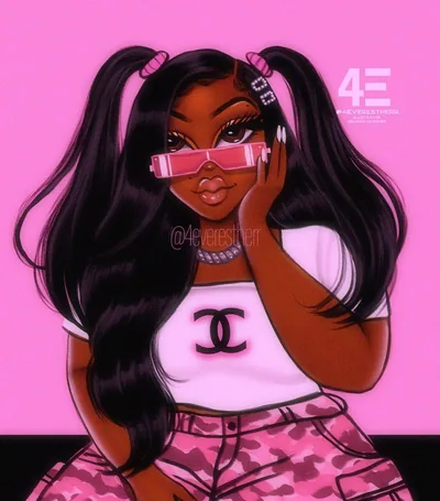 Pink Black Girls Wallpapers