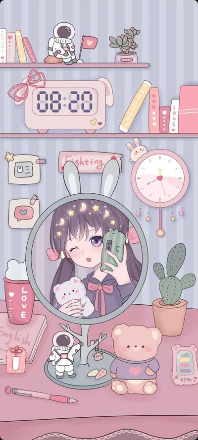 Kawaii Cute Wallpaper Black Backgrounds