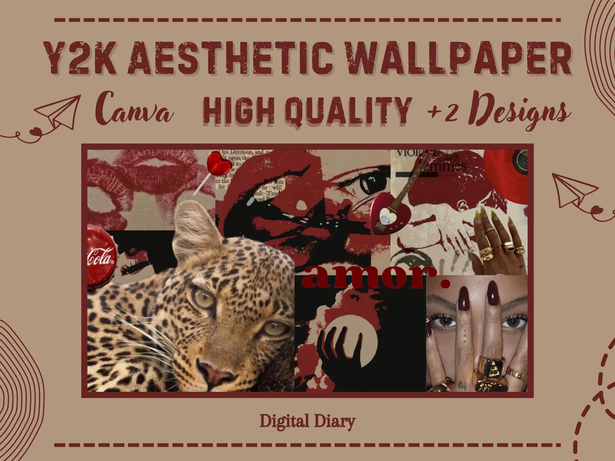 Y2K Aesthetic Collage Wallpaper