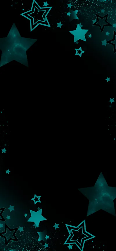 Teal Neon Stars Ignorant Black Wallpapers HD Phone Wallpapers