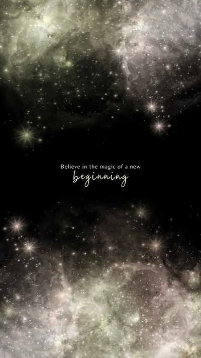 Faded Nebula With a Handwritten Quote HD Phone Wallpaper