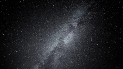 Diagonal Milky Way Over a Black Sky HD Wallpaper