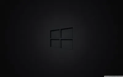 Dark Windows Logo on Charcoal HD Wallpaper