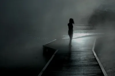 Fog on a Winding Boardwalk HD Wallpaper