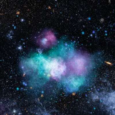 premium psd image of Aesthetic galaxy element psd in black