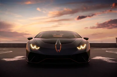 Huracan STO Facing a Pink Sunset HD Wallpaper