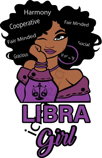 Libra Girl Zodiac Digital Downloadable FileSVG