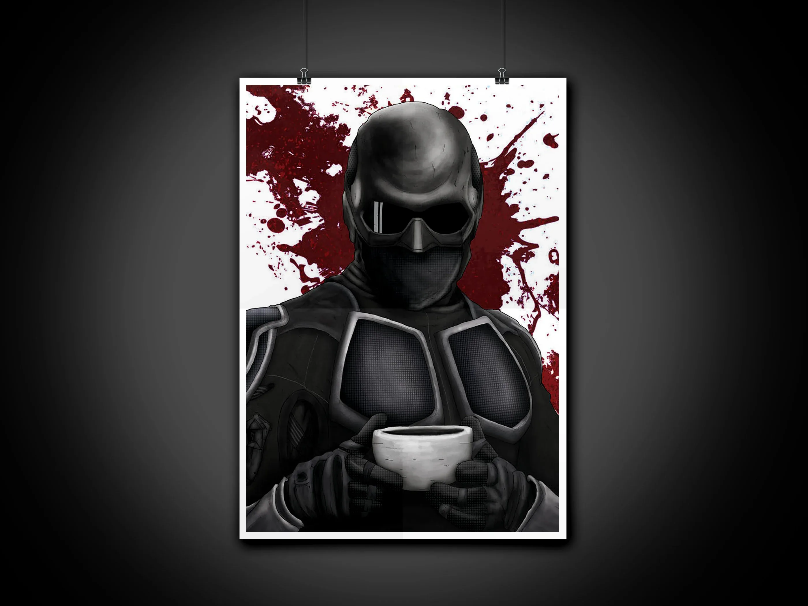 Black Noir the Boys Color Portrait Art Illustration Print Wall Art Home