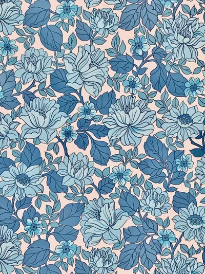 Blue Floral Wallpaper
