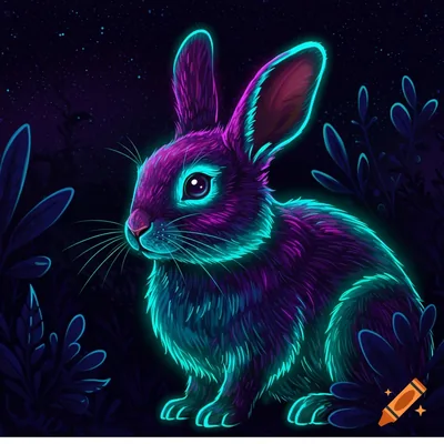 Cute Black Bunny Background