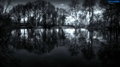 Dark lake wallpaper